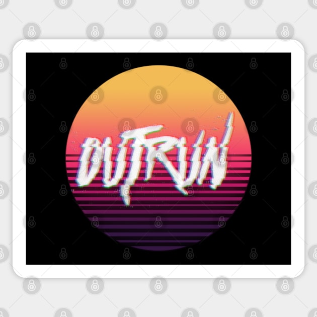 OUTRUN SUN #1 Sticker by RickTurner